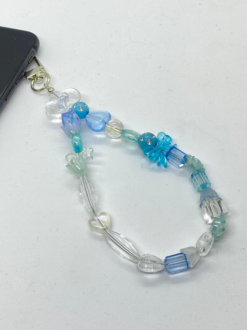 Phone Chain Blue Crystal #4