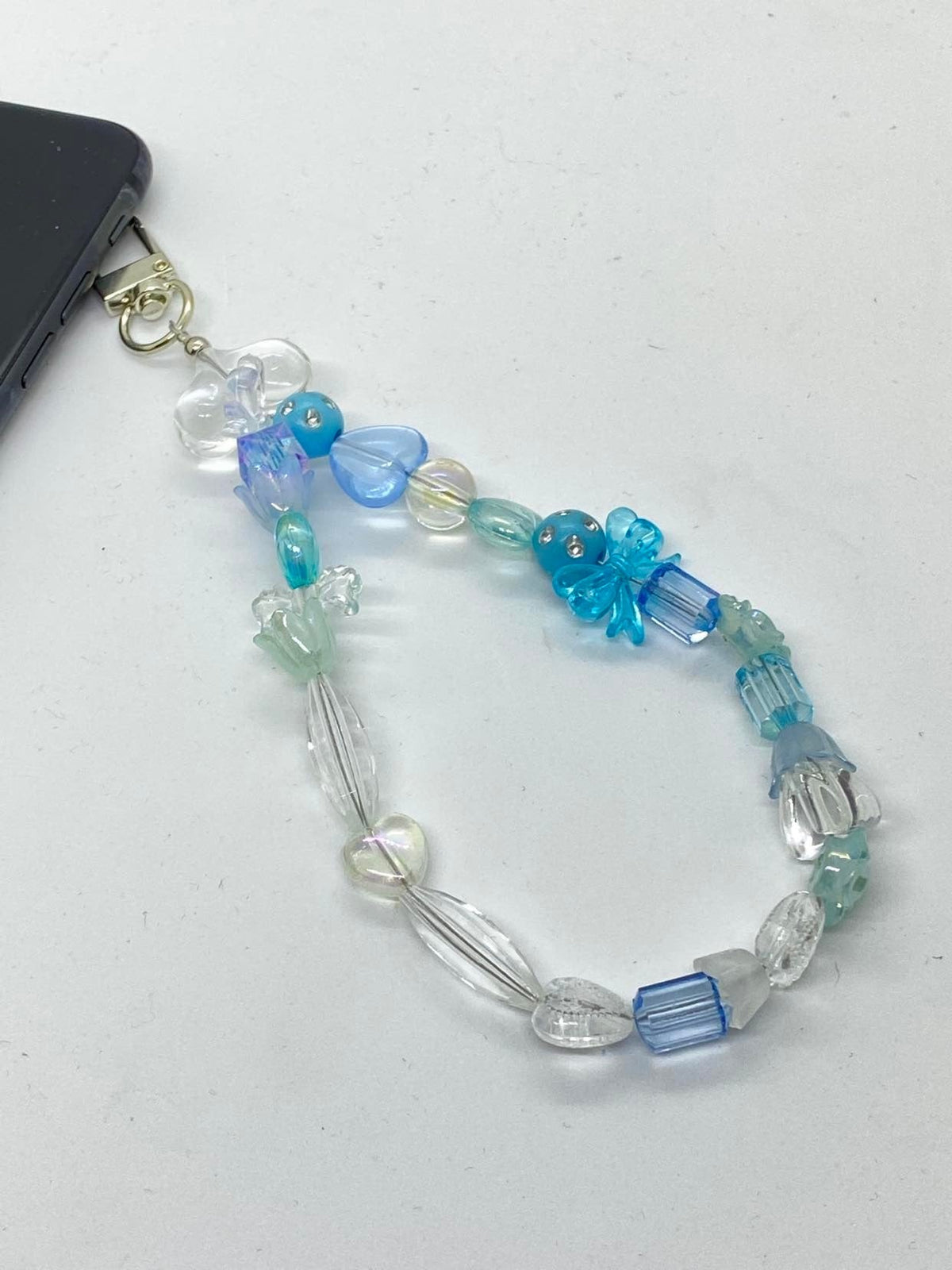 Phone Chain Blue Crystal #4