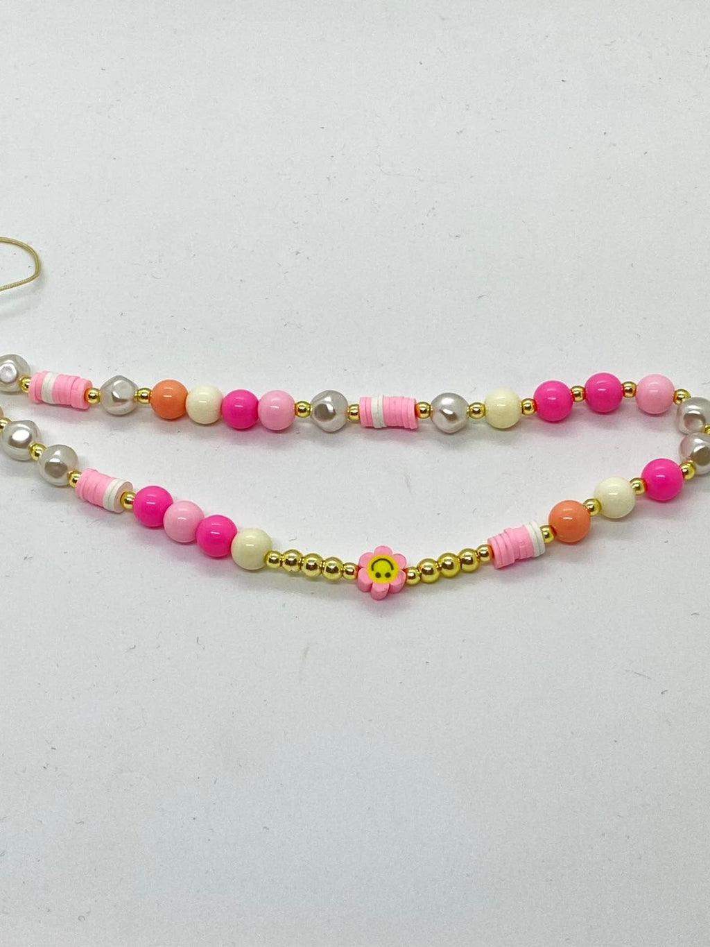 Phone Chain Pink & Pearls #8