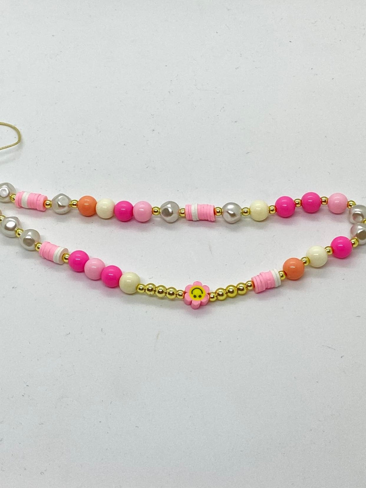 Phone Chain Pink & Pearls #8