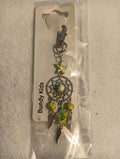 Yellow/Blue Turtle Dream Catcher Keyring