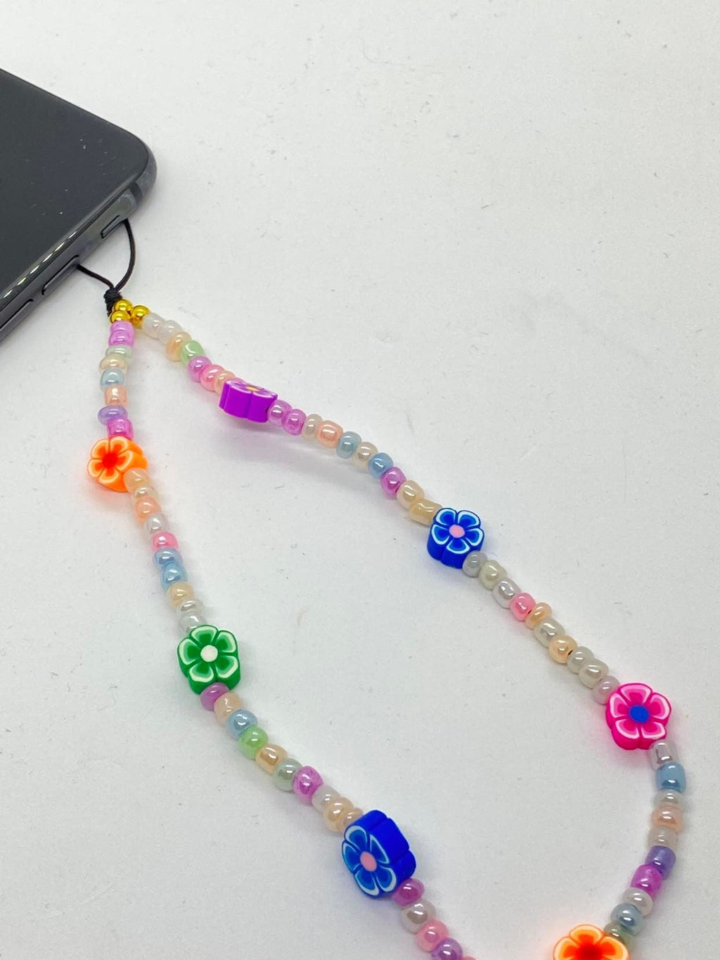 Phone Chain Flowers & Pearls #10