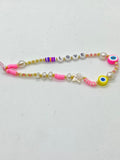 Phone Chain Beads & Pink #17