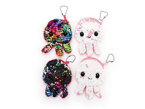 Coin Purse Octopus with Sequins