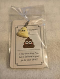 Cream Emotional Support Poo Keyring