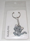 Grey Cat Keyring