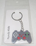 Grey Game Controller Keyring