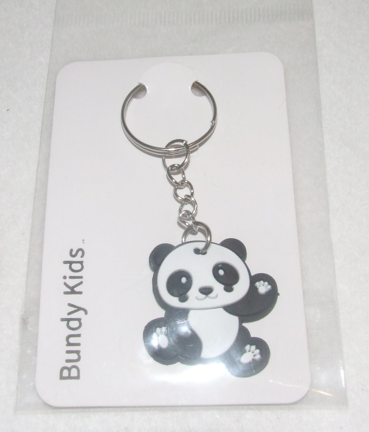 Waving Panda Keyring