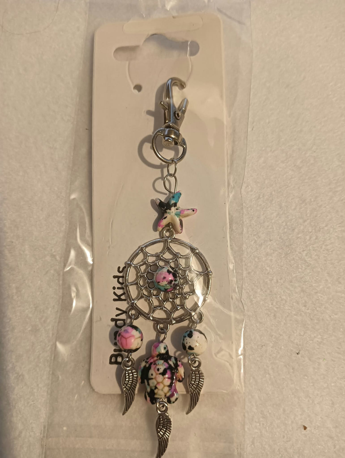 Multicolour Turtle Dream Catcher Keyring